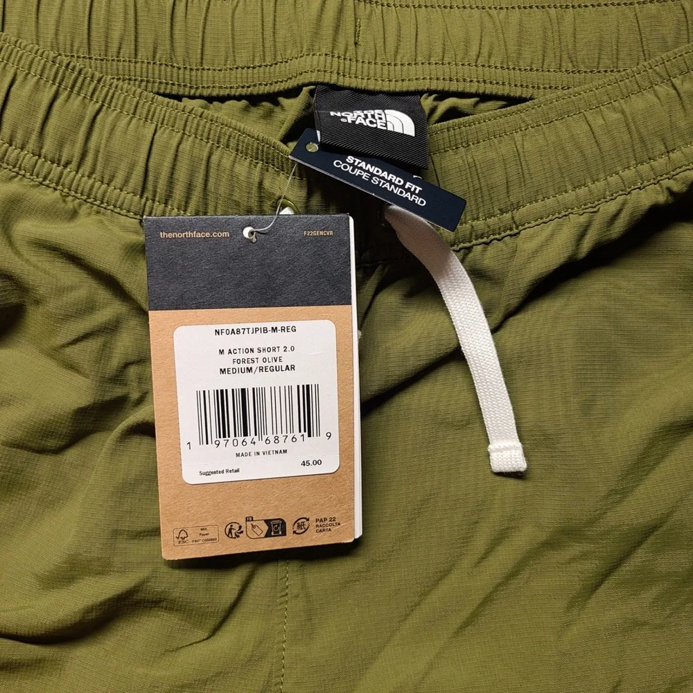 NEW The North Face Mens Action Short 2.0 Forest Olive Green NF0A87TJ Medium NWT